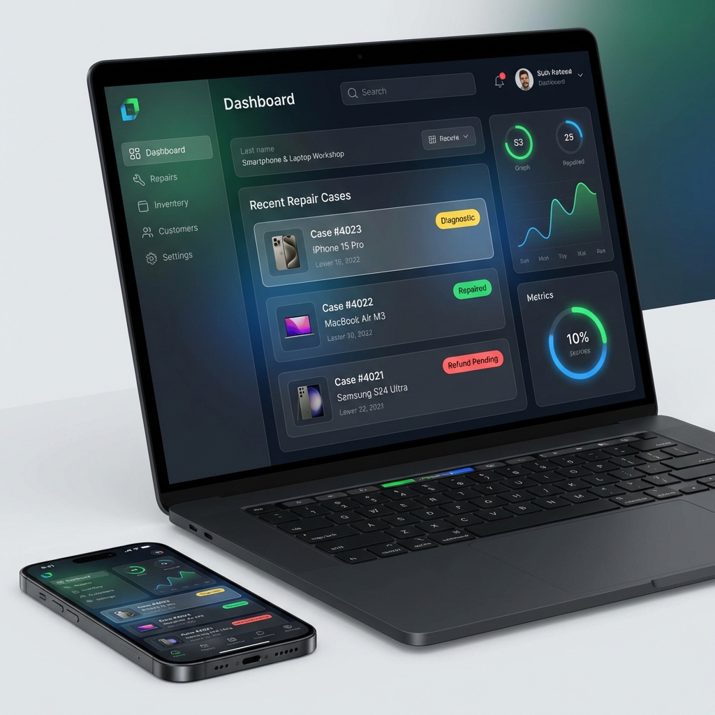 Aperçu du tableau de bord Bliink pour réparateurs